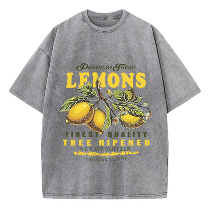 MYRA | T-shirt met Citroenprint – Premium Fresh Lemons