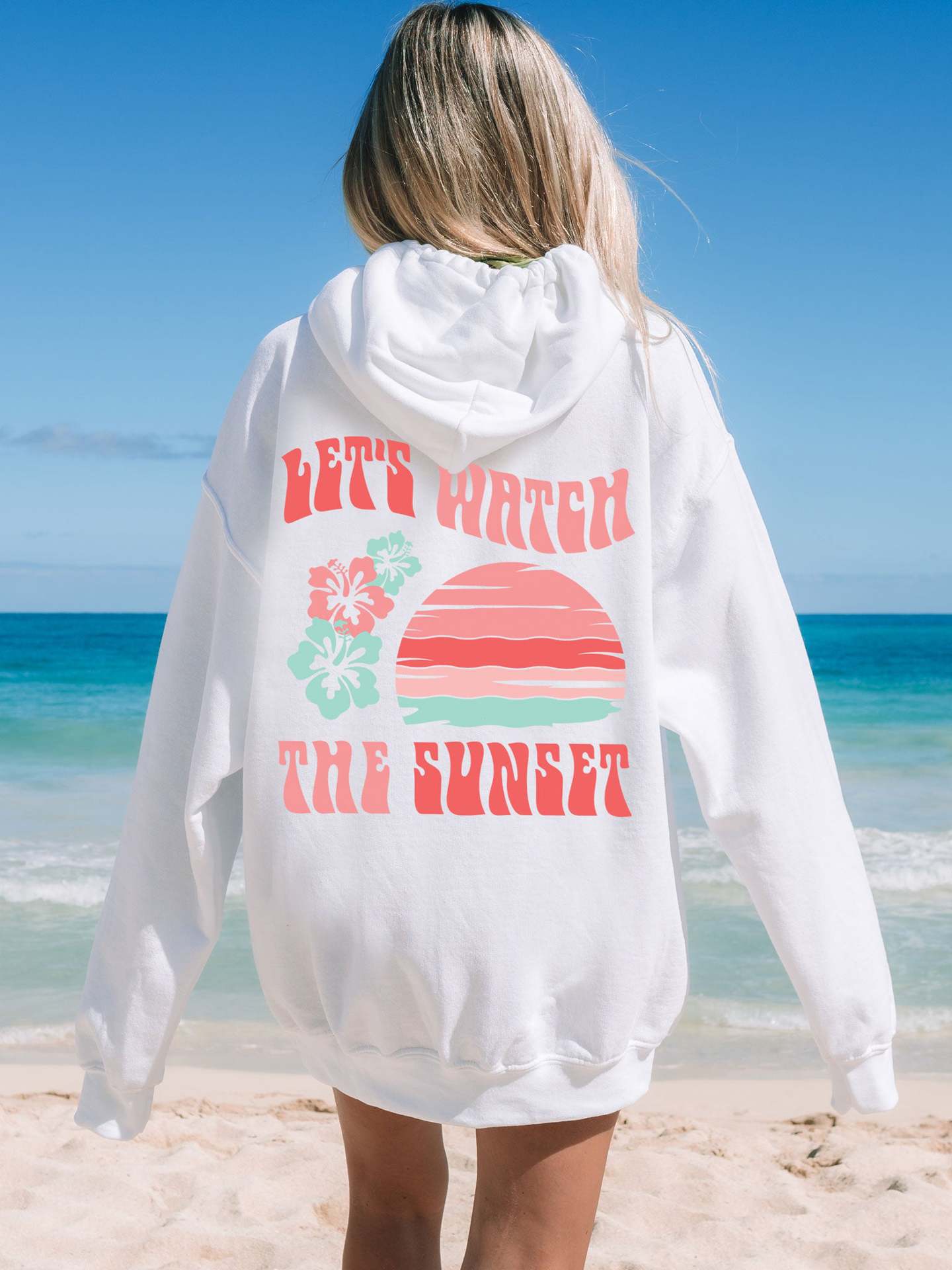 LIS | Zomer Hoodie Dames – “Happiness Comes in Waves” Surf Trui voor Frisse Avonden