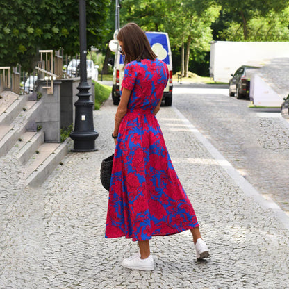 LIEVE | Boho Floral Maxi Wrap Dress – Elegante Zomerjurk met Print