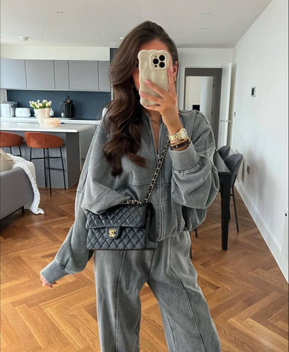 VICTORIA | Oversized Joggingpak Dames – Loungewear Set van Zacht Katoen