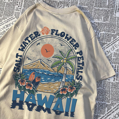 KINA | Hawaiiaanse Vibes T-shirt met Tropisch Design
