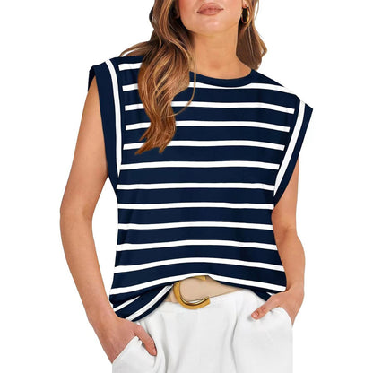 MOLLY | Mouwloze Top met Schouderdetail – Stoer, Vrouwelijk & Tijdloos Casual
