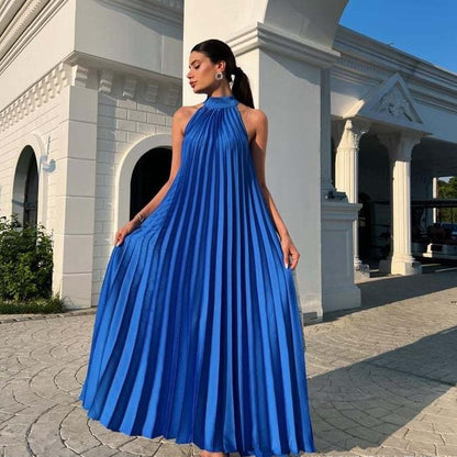 JITTE | Plissé Halterjurk – Elegantie in 8 Kleuren