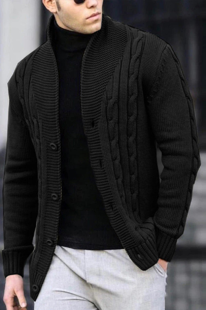 JAX | Heren Gebreid Cardigan met Kabelpatroon – Stijlvol en Comfortabel