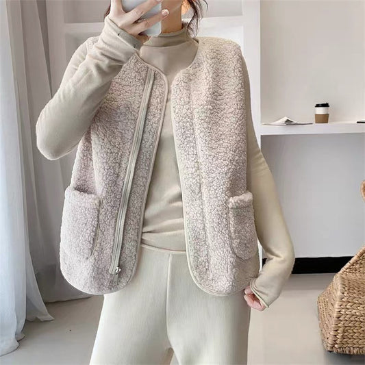 LUNA | Sherpa Gilet Dames – Zacht, Warm & Stijlvol Comfort