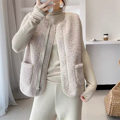 LUNA | Sherpa Gilet Dames – Zacht, Warm & Stijlvol Comfort