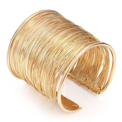 POLLY | Brede Draad Cuff Armband – Statement Sieraad voor Dames