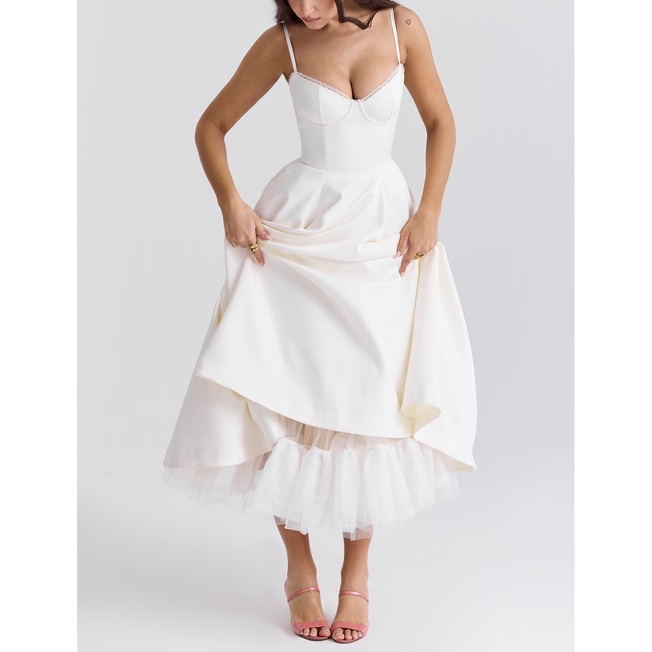 ALIZE | Party Jurk met Bustier en Tule Detail