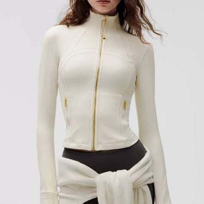 BIBI | Define Active Sportjack – Stretch Jacket met Gouden Rits