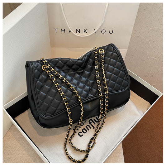 IVANA | Gewatteerde Schoudertas Dames met Goudkleurige Ketting – Luxe Crossbody Tas