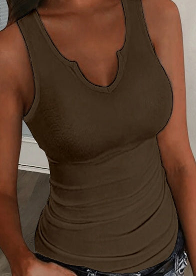 DORIEN | Singlet Top – Tijdloze Basic met Subtiele Halslijn