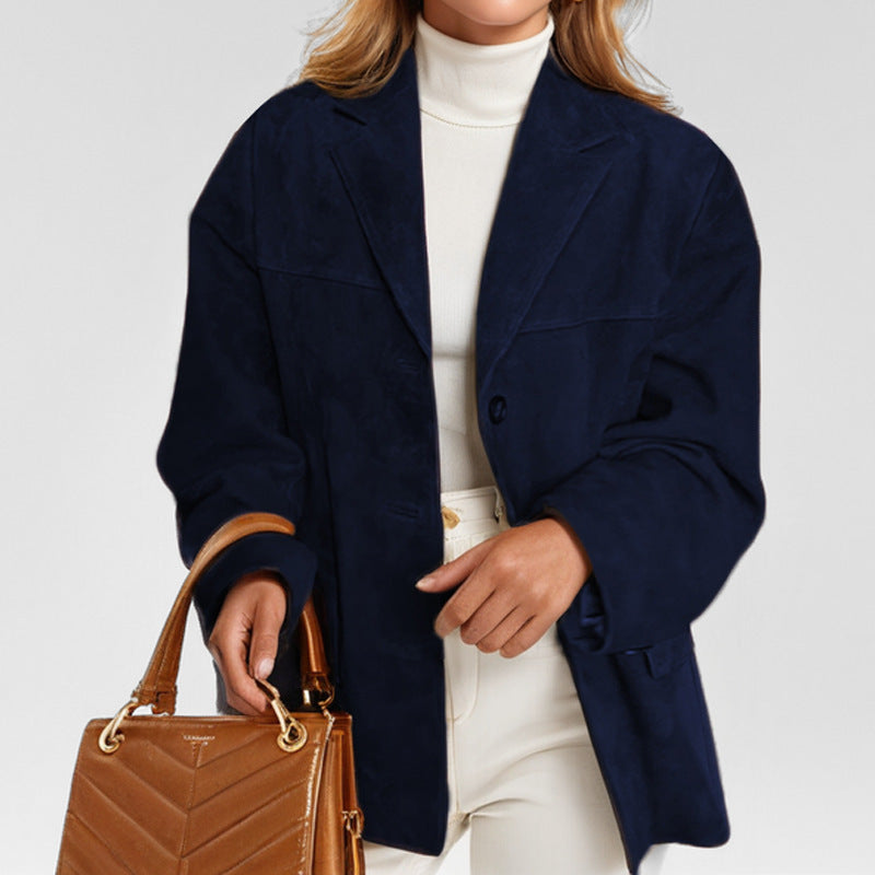 ROBIN | Stijlvolle Leren Dames Blazer – Elegantie en Comfort in Eén