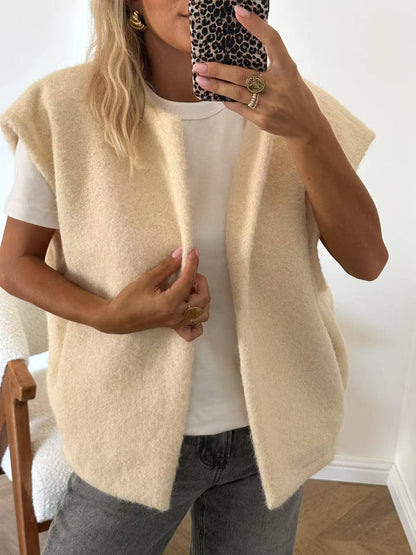 FAUSTINE | Zachte Damesgilet – Minimalistisch, Warm & Tijdloos