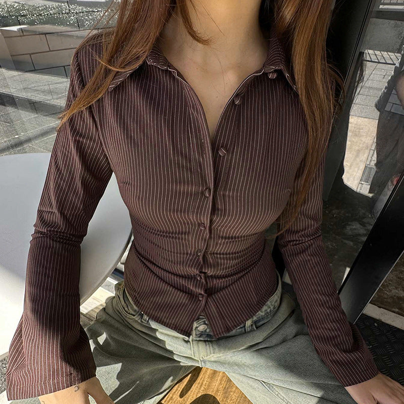 NICOLETTE | Trendy Gestreepte Blouse met Kraag – De Must-Have voor Elke Garderobe