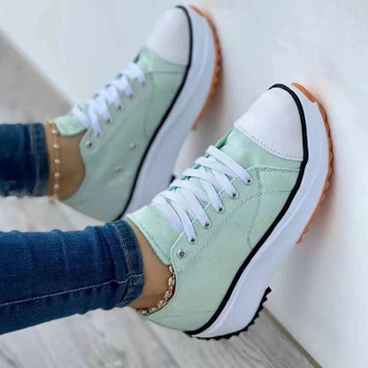 GUUSJE | Platform Sneakers met kleurrijke Zool – Sportief