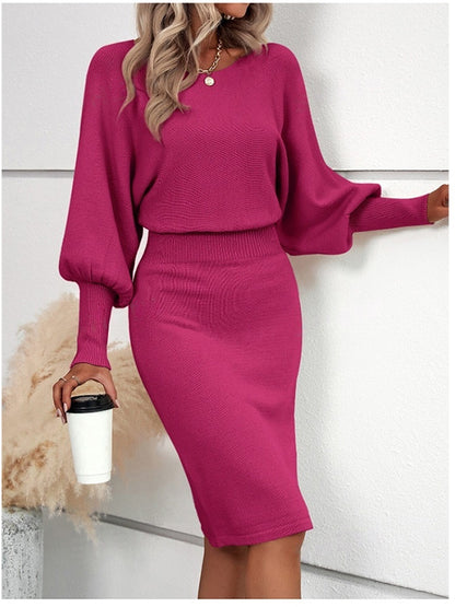 MARYLOU | Gebreide Midi Jurk – Comfortabel & Chic in Één