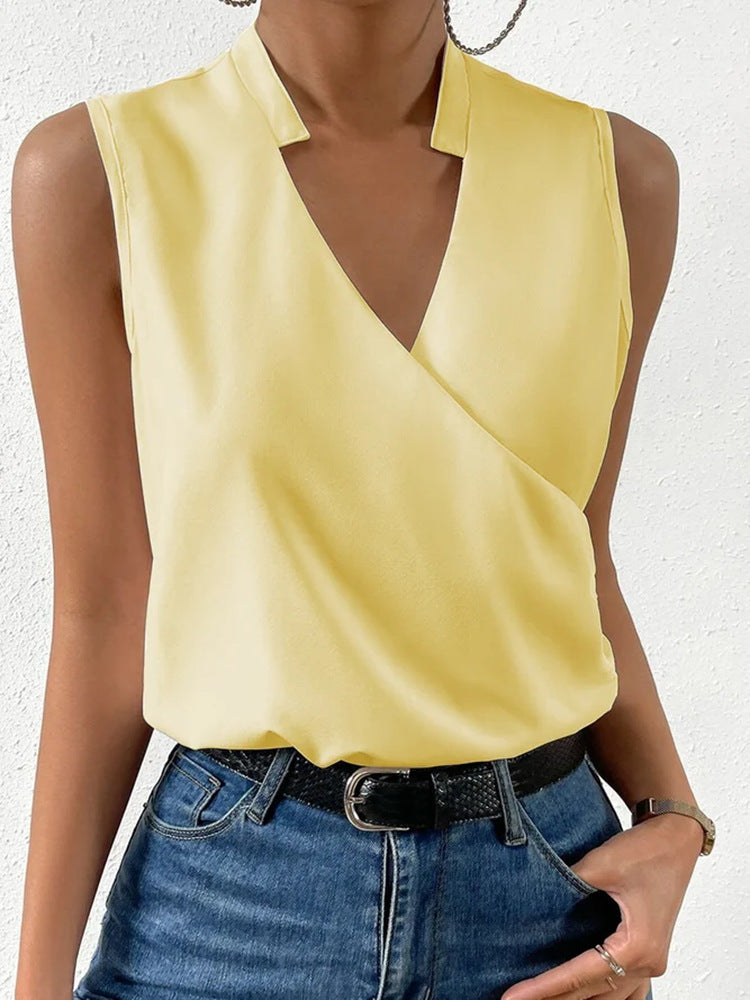 HELENA | Mouwloze Overslagtop – Elegant & Comfortabel in één