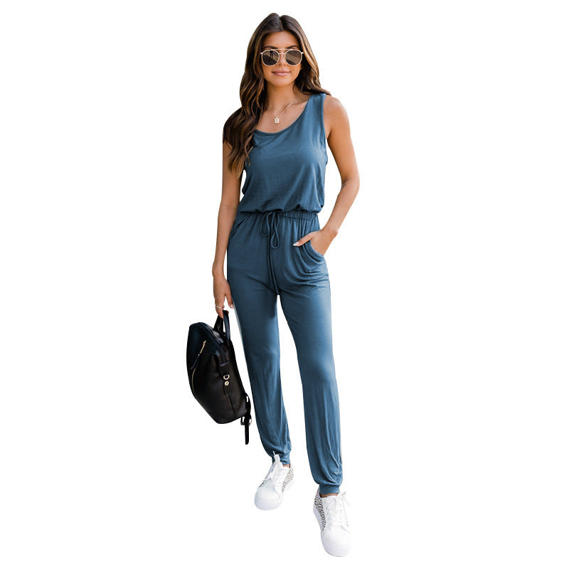KATELIJNE | Casual Jumpsuit met Trekkoord – Zomer Musthave met Sportieve Touch