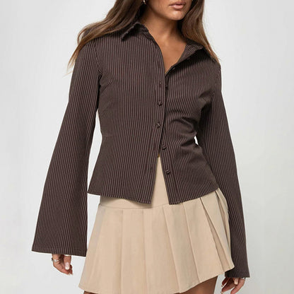 NICOLETTE | Trendy Gestreepte Blouse met Kraag – De Must-Have voor Elke Garderobe