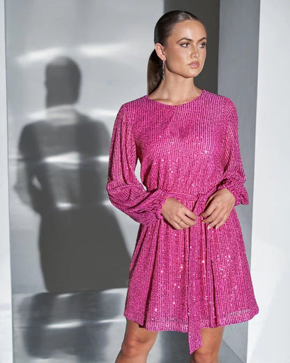 CARICE | Paillettenjurk Dames – Feestelijke Glitterjurk met Elegante Pasvorm in Diverse Kleuren