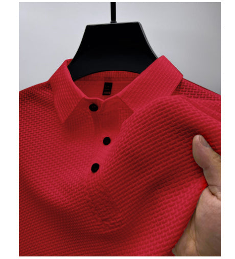 MILAN | Heren Polo met Luxe Textuur – Korte Mouw Slim Fit