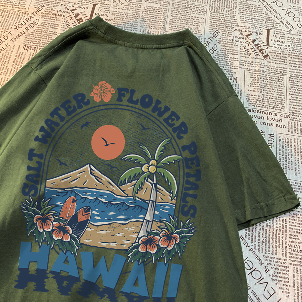 KINA | Hawaiiaanse Vibes T-shirt met Tropisch Design