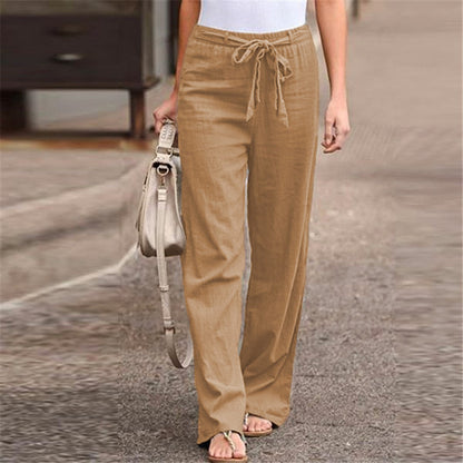 LANA | Linnen Look Broek – Luchtig & Stijlvol voor Zomer & Vrije Tijd