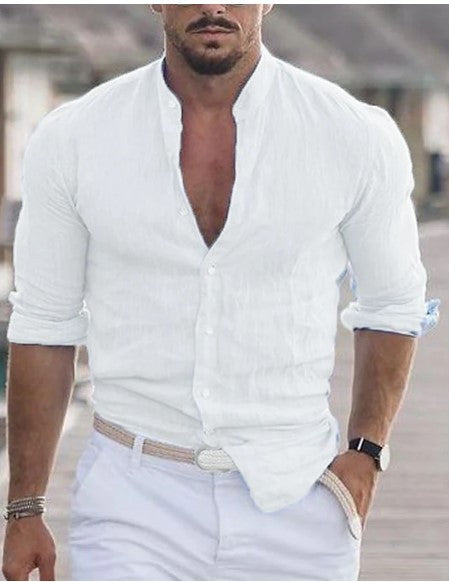 MATTHIEU | Linnen Longsleeve Shirt – Licht, Ademend & Stijlvol