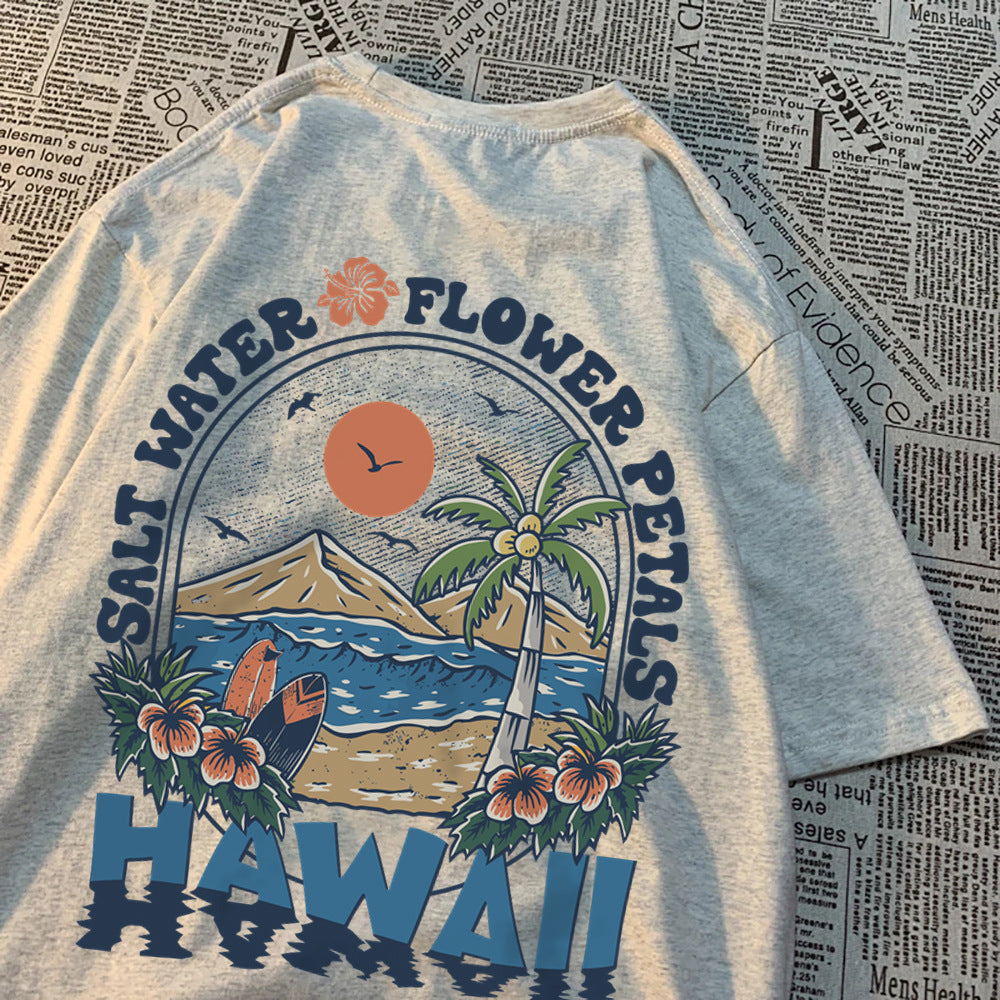 KINA | Hawaiiaanse Vibes T-shirt met Tropisch Design