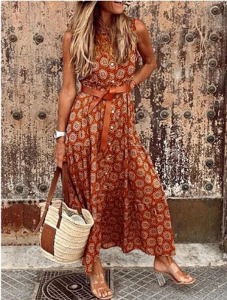 ISALIE | Boho Print Maxi Jurk – Zomerse Eyecatcher in 3 Kleuren