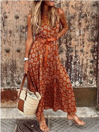 ISALIE | Boho Print Maxi Jurk – Zomerse Eyecatcher in 3 Kleuren
