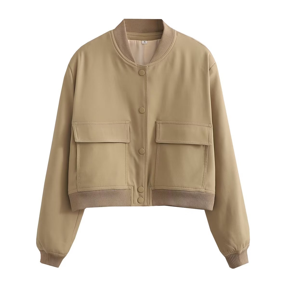 PAULIEN | Cropped Bomberjack Dames – met Drukknoopsluiting