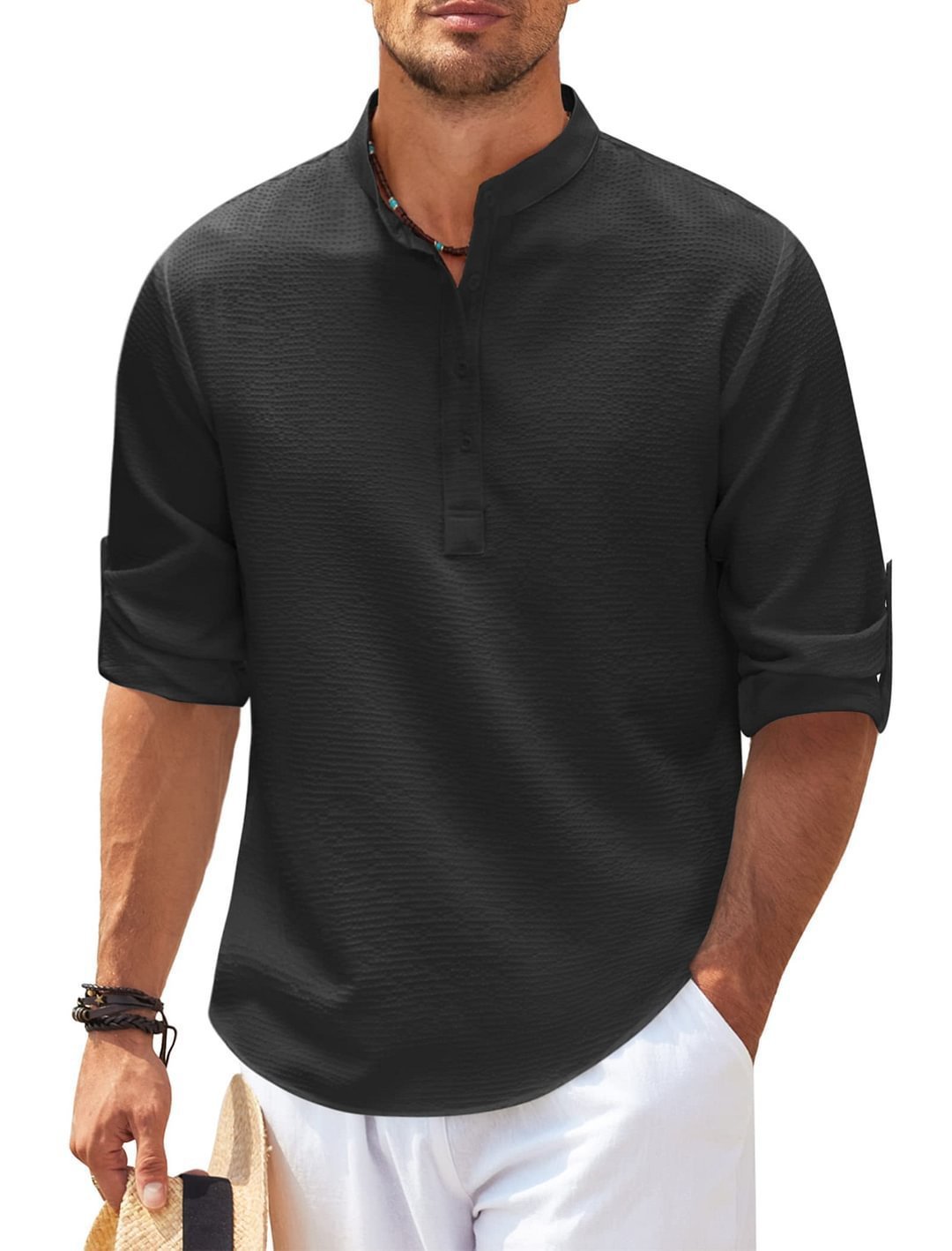 MAX | Casual Henley Shirt voor Mannen – Comfort en Stijl Gecombineerd!