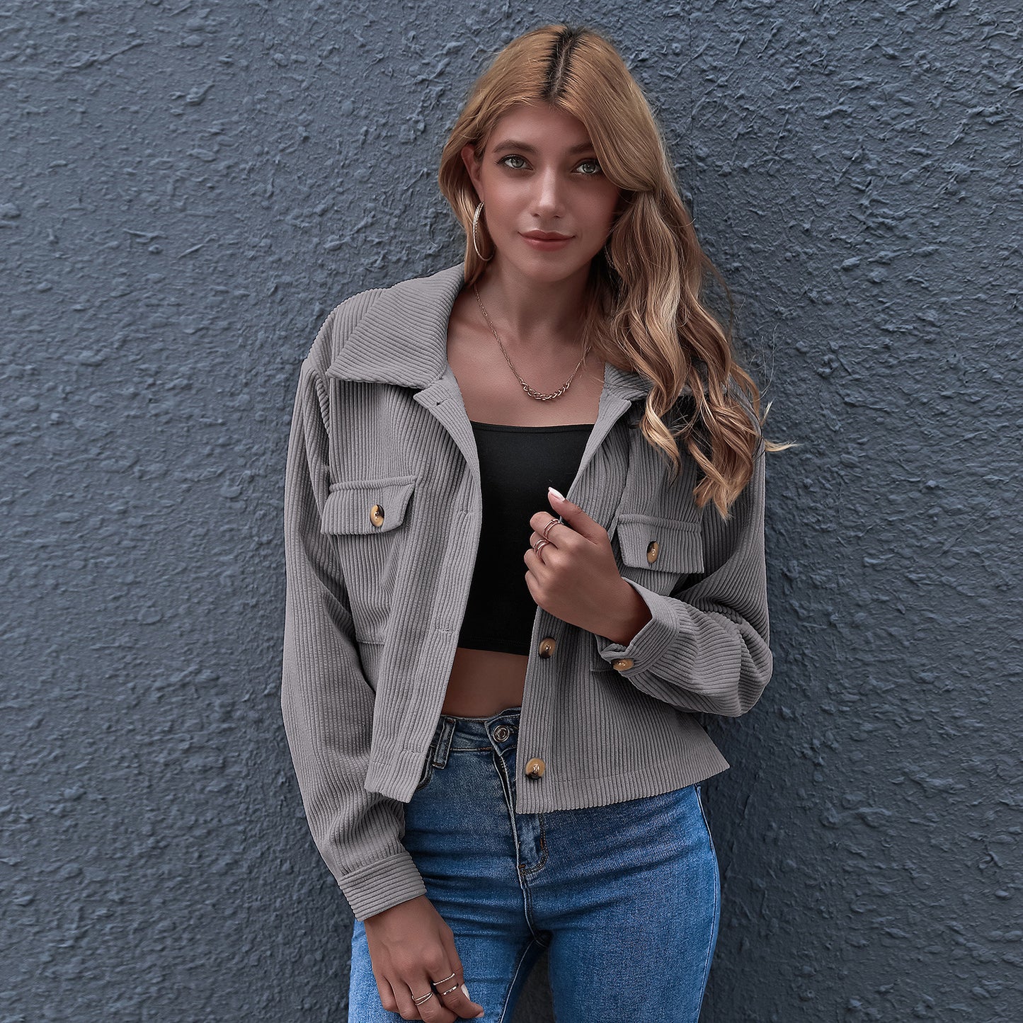 SIDNEY | Cropped Ribcord Jacket – Stoer & Stylish Overjasje