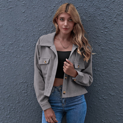 SIDNEY | Cropped Ribcord Jacket – Stoer & Stylish Overjasje