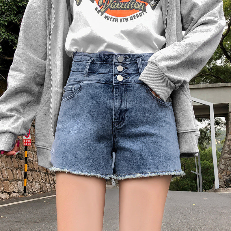 CECILE | High-Waist Denim Shorts – Stoer, stijlvol en supercomfortabel