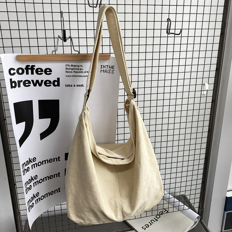 AURELIE | Minimalistische Canvas Schoudertas – Praktisch & Stijlvol