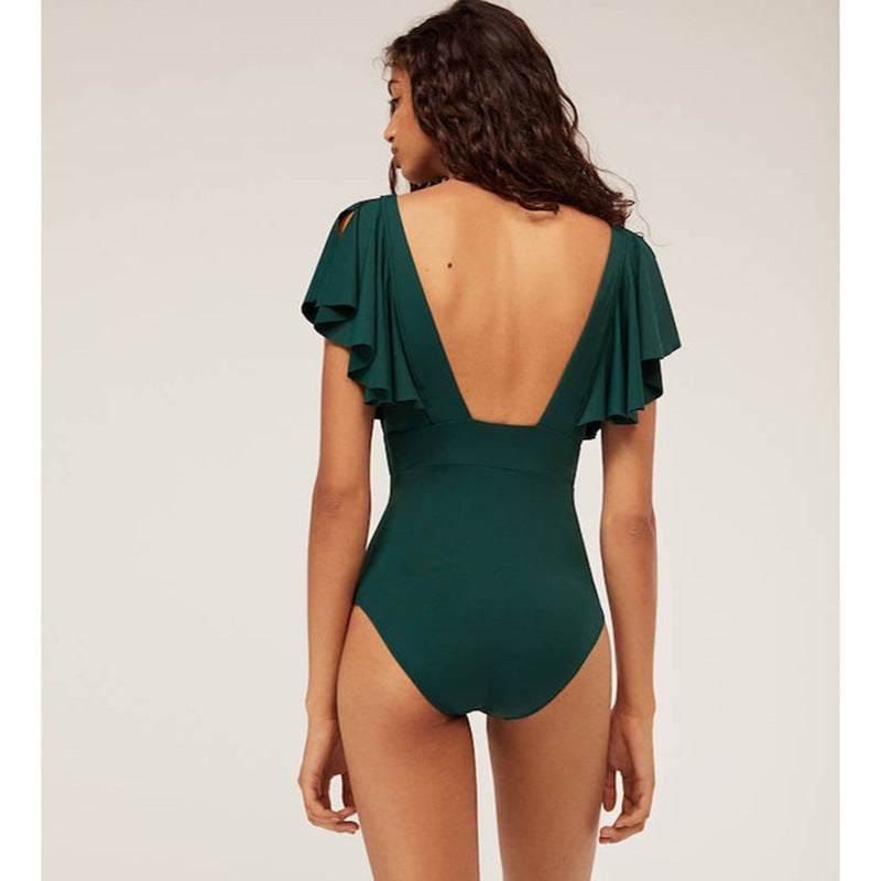 ROSETTA  | Elegant Diepgroen Badpak – Stijlvol, Flatterend & Perfect voor de Zomer!
