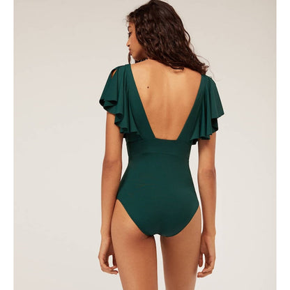 ROSETTA  | Elegant Diepgroen Badpak – Stijlvol, Flatterend & Perfect voor de Zomer!