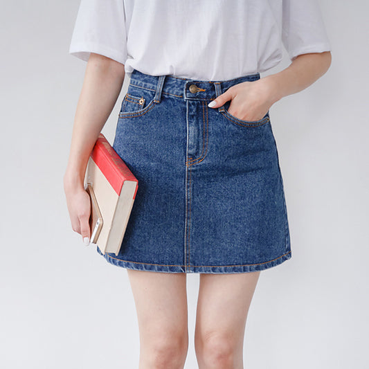 MONIKA | Denim Mini Rok Dames –  Spijkerrok met Hoge Taille