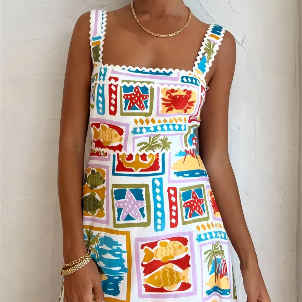 JELKA | Summer Print Maxi Jurk – Tropische Vibes & Kleurexplosie