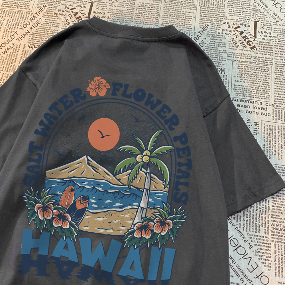 KINA | Hawaiiaanse Vibes T-shirt met Tropisch Design