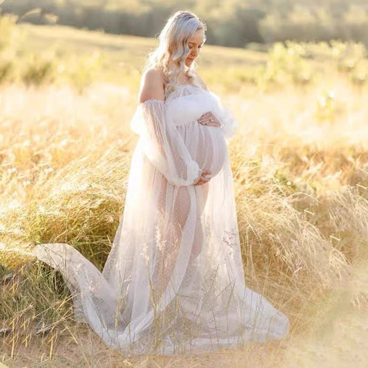 TESSY | Zwangerschapsjurk van Tule – Dromerige Look voor Fotomomenten