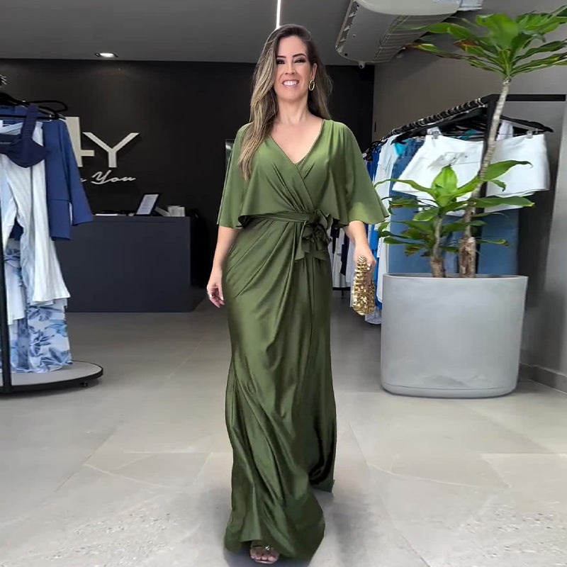 ALLESIA | Elegante Maxi Jurk met Ceintuur – Tijdloze Klasse voor Elk Lichaamstype