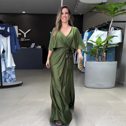 ALLESIA | Elegante Maxi Jurk met Ceintuur – Tijdloze Klasse voor Elk Lichaamstype
