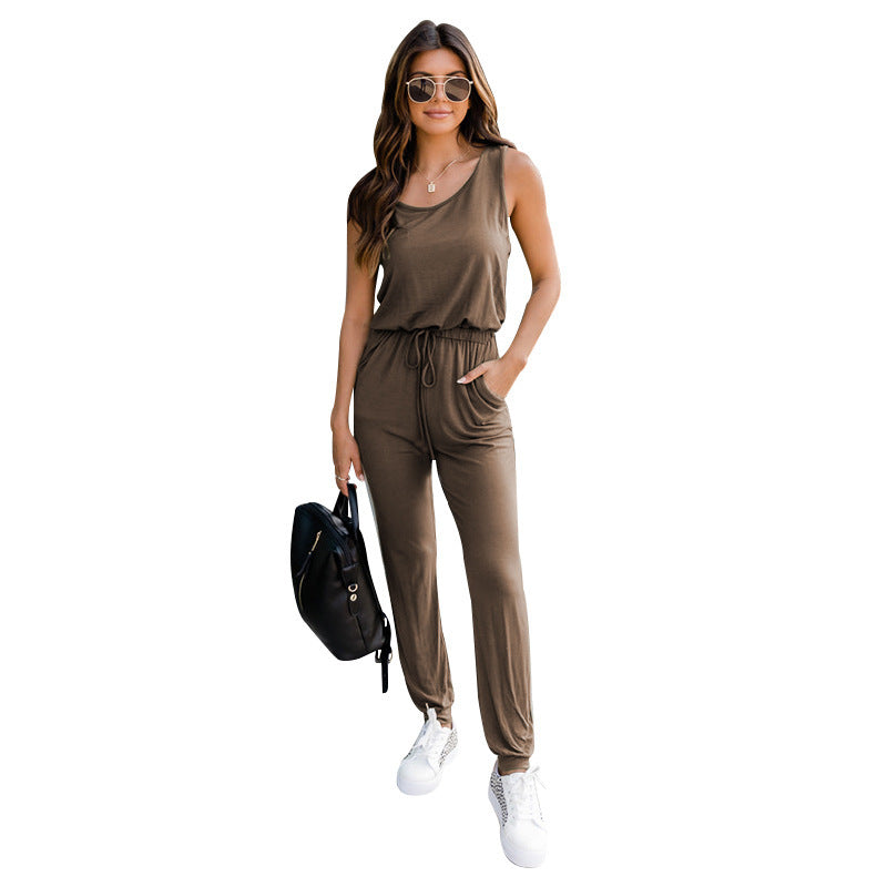 KATELIJNE | Casual Jumpsuit met Trekkoord – Zomer Musthave met Sportieve Touch