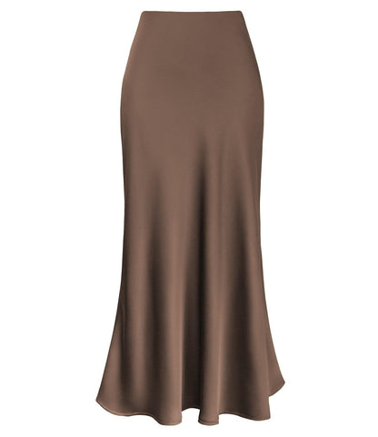 MARLEEN | Satijnen Maxi Rok – Elegante kleurige Rok met Glans & Flow