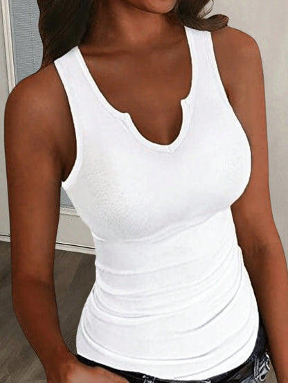 DORIEN | Singlet Top – Tijdloze Basic met Subtiele Halslijn
