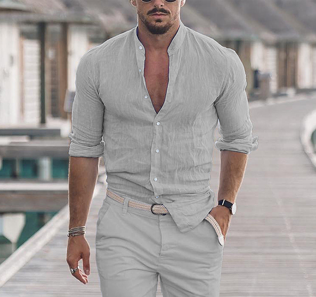 MATTHIEU | Linnen Longsleeve Shirt – Licht, Ademend & Stijlvol
