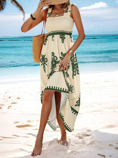 LUA | Bohemian Strandjurk met Smocktop –  Zomerjurk in Diverse Kleuren